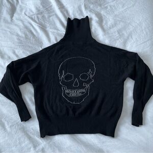 Skull Cashmere Black Turtleneck (Size M)